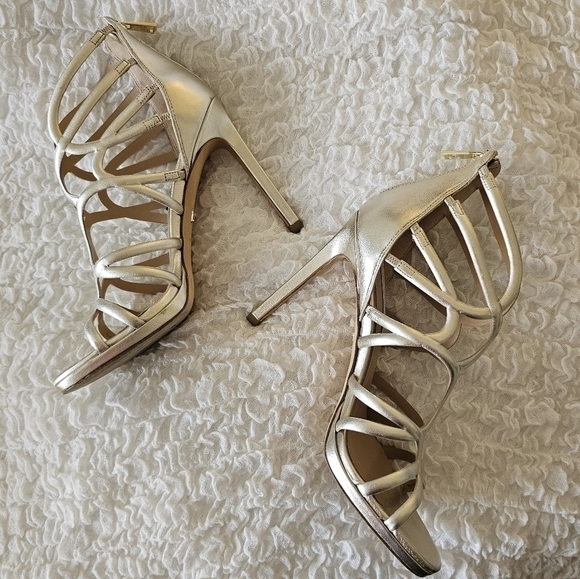 DVF Kalyan Gladiator Gold Sandal Size 8 - Picture 2 of 8